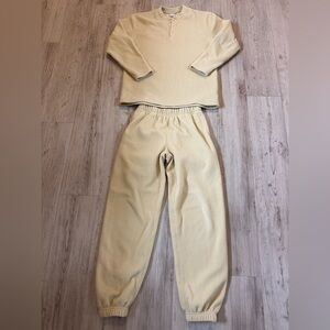 Soft Yellow TNA fleece lounge suit xs